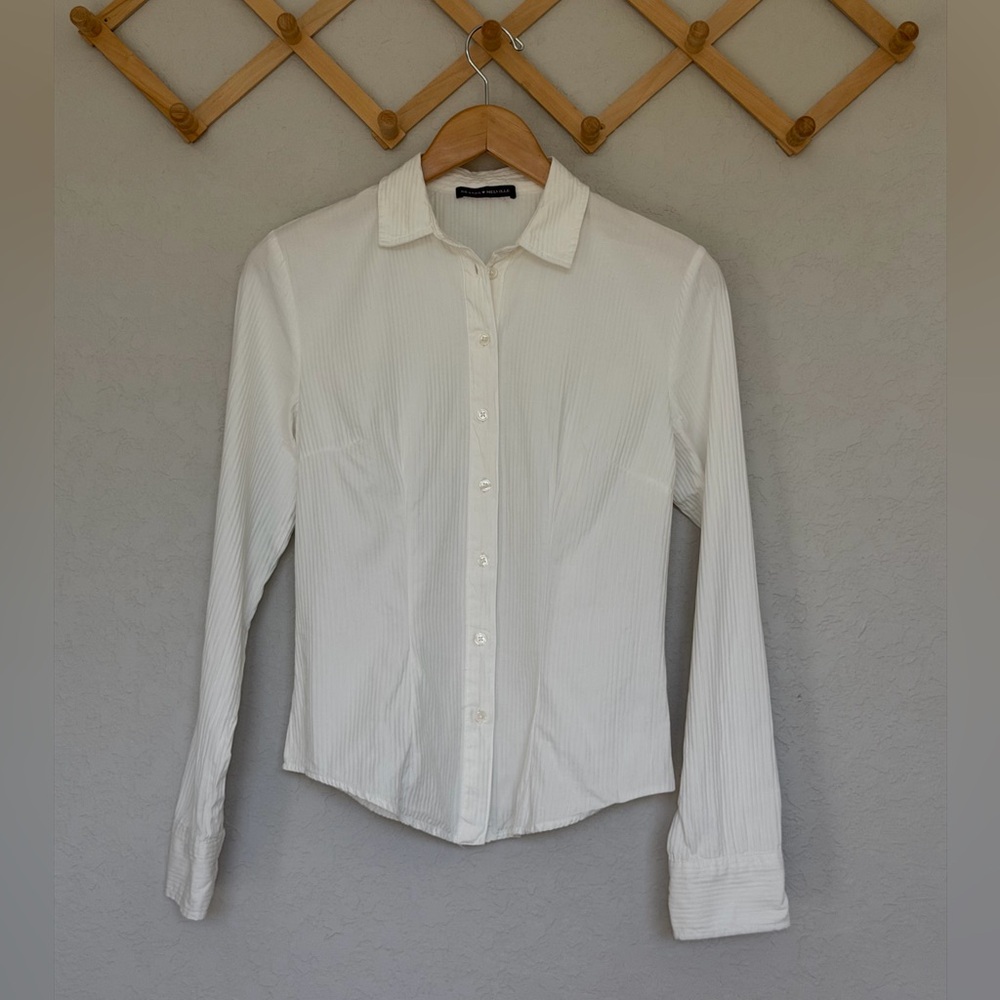 Brandy Melville Millie Striped White Blouse